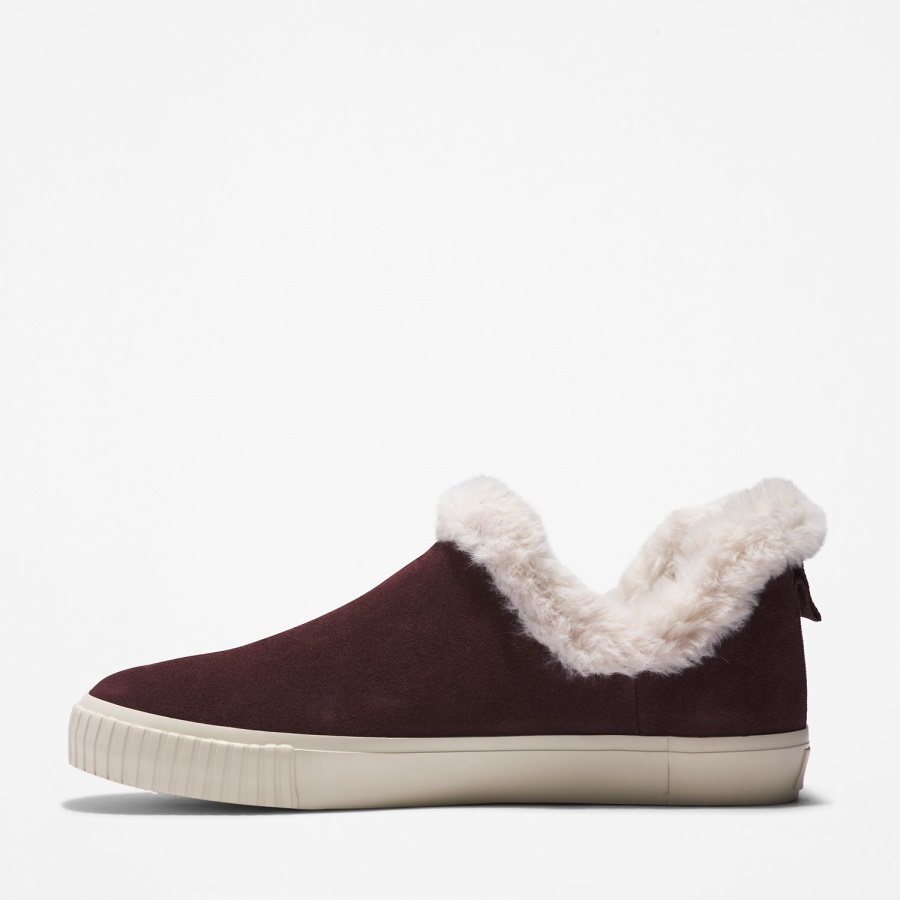 Burgundy Suede Women's Skyla Bay Warm-Lined Slip-Ons Timberland Ireland