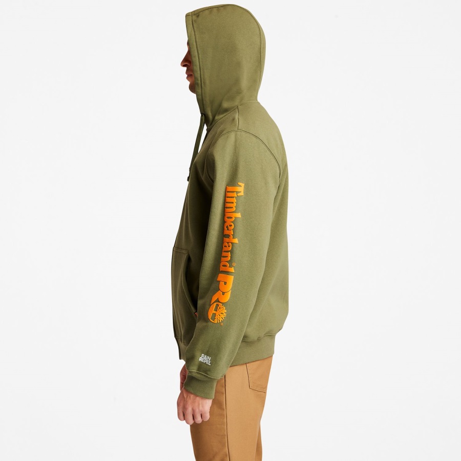 Burnt Olive Men's Pro Hood Honcho Sport Zip-Front Hoodie Timberland Ireland