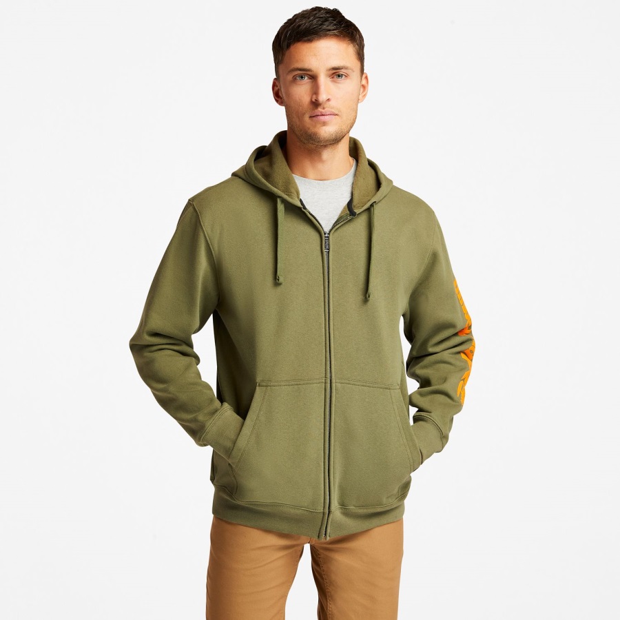 Burnt Olive Timberland Ireland Men's Pro Hood Honcho Sport Zip-Front Hoodie