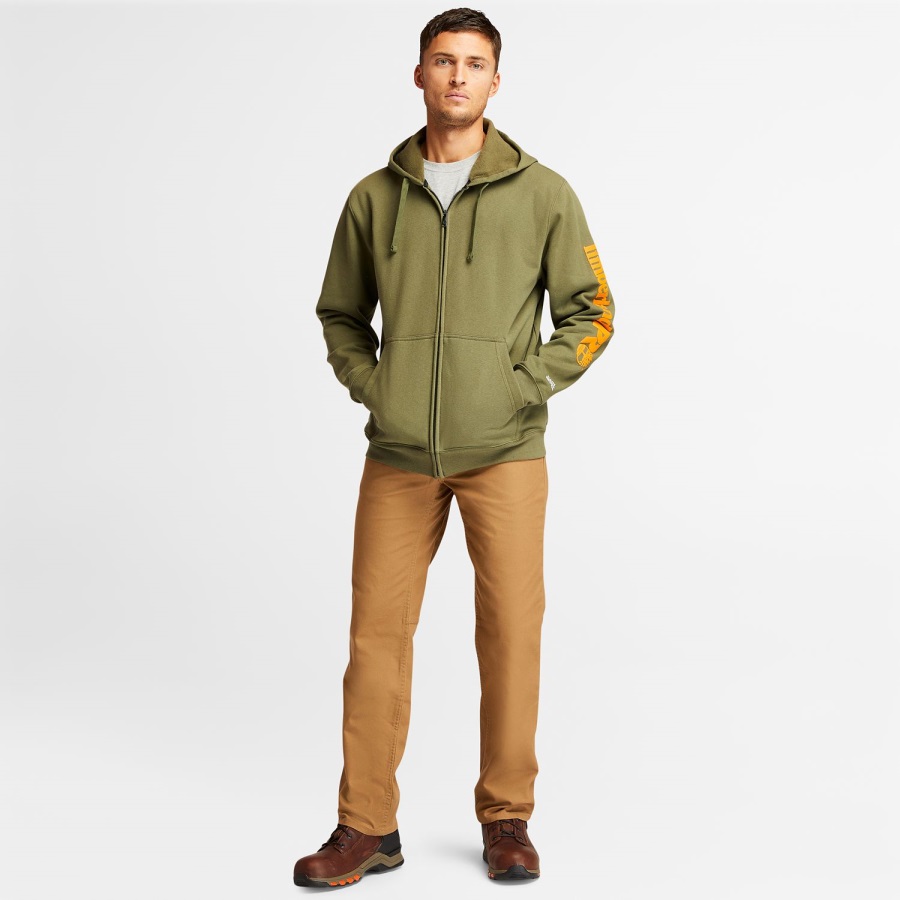 Burnt Olive Timberland Ireland Men's Pro Hood Honcho Sport Zip-Front Hoodie
