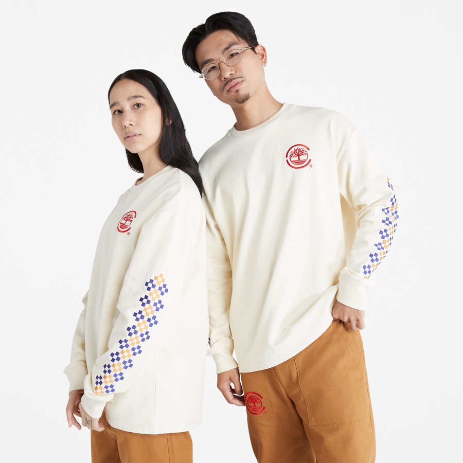 Clot X Long-Sleeve T-Shirt Timberland Ireland White Smoke