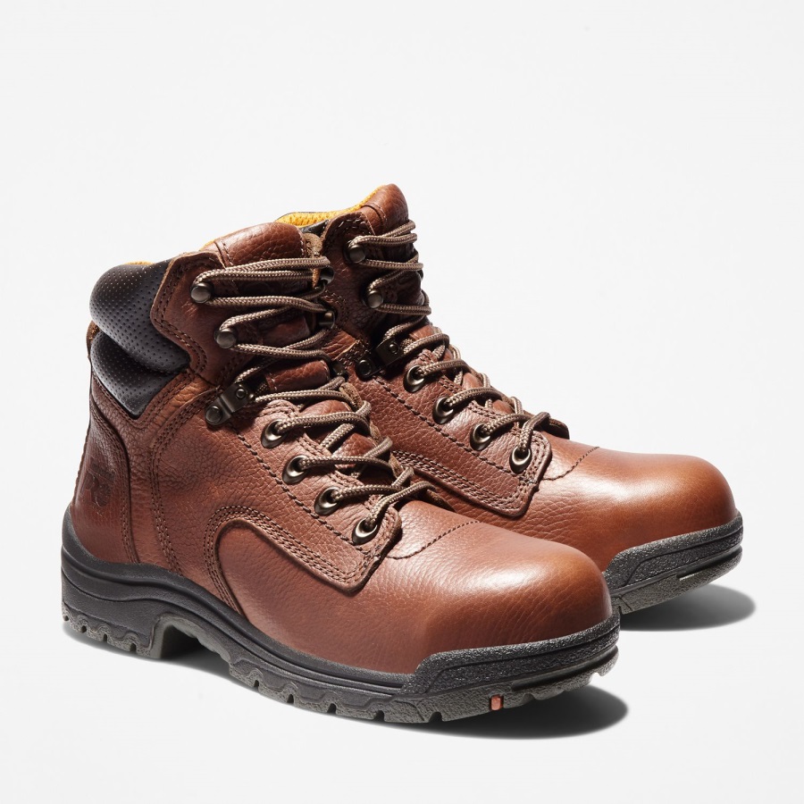 Coffee Full-Grain Women's Titan 6 Alloy Toe Work Boot Timberland Ireland