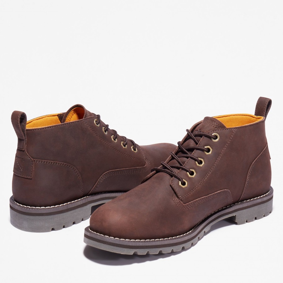 Dark Brown Full-Grain Men's Redwood Falls Waterproof Chukka Boots Timberland Ireland