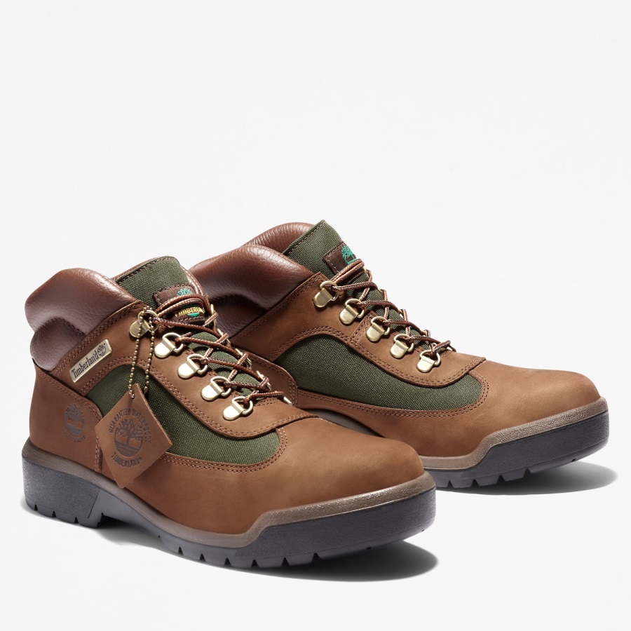 Dark Brown Nubuck Timberland Ireland Men's Waterproof Field Boots