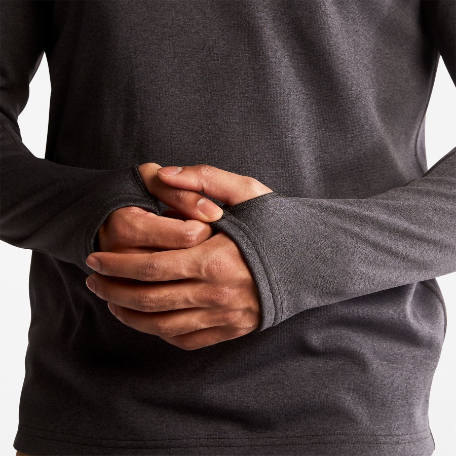 Dark Charcoal Heather Men's Pro Understory Quarter-Zip Fleece Shirt Timberland Ireland