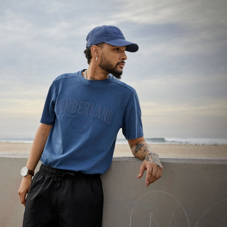 Dark Denim Timberland Ireland Cooper Hill Cotton Canvas Baseball Cap