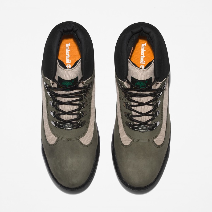 Dark Green Nubuck Men's Waterproof Field Boots Timberland Ireland