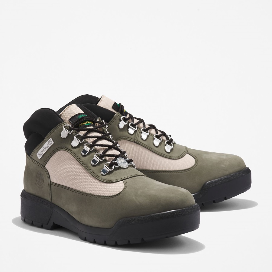 Dark Green Nubuck Men's Waterproof Field Boots Timberland Ireland