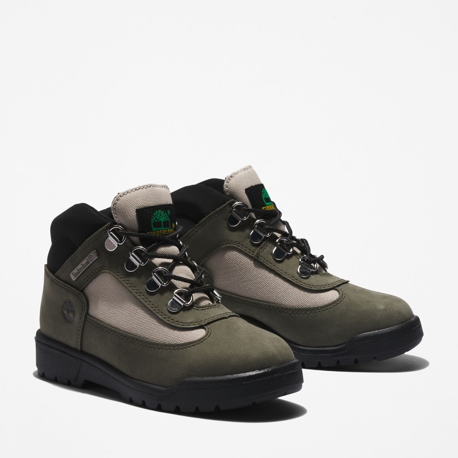 Dark Green Youth Field Boots Timberland Ireland
