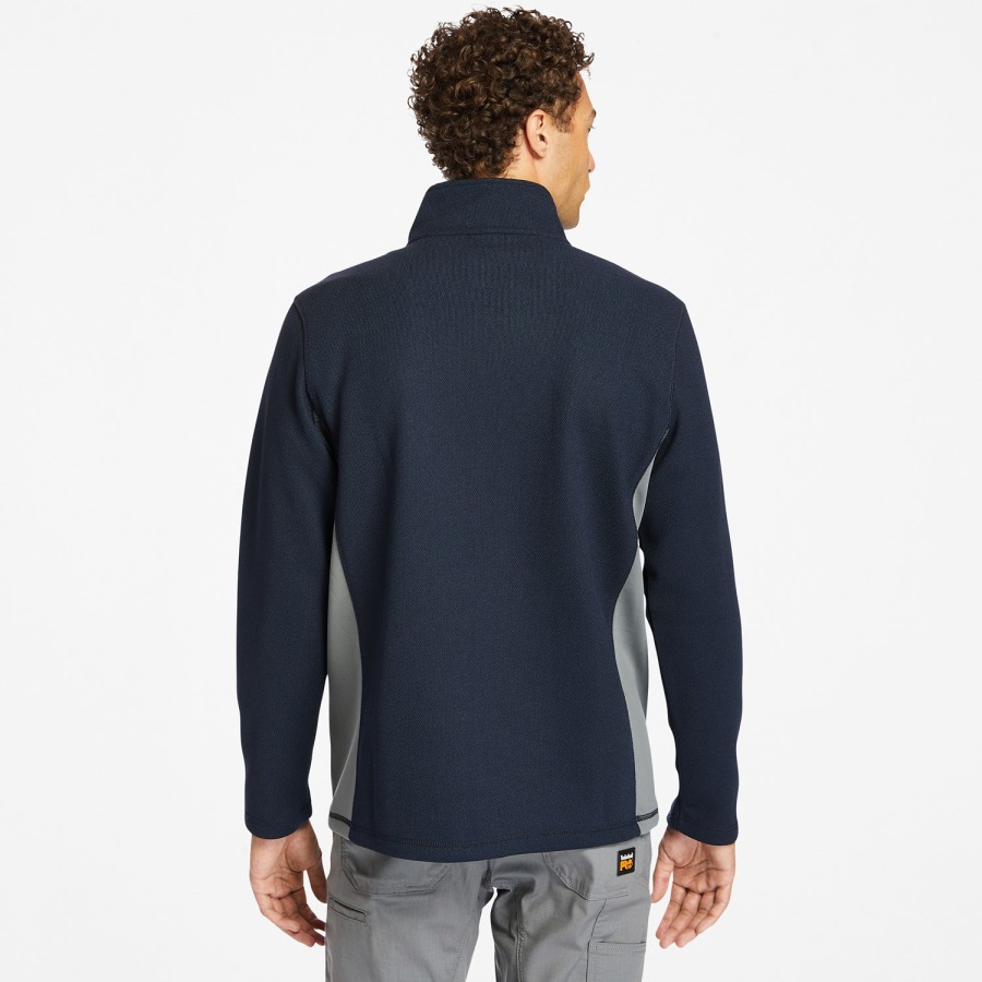 Dark Navy Timberland Ireland Men's Pro Studwall Full-Zip Fleece Shirt