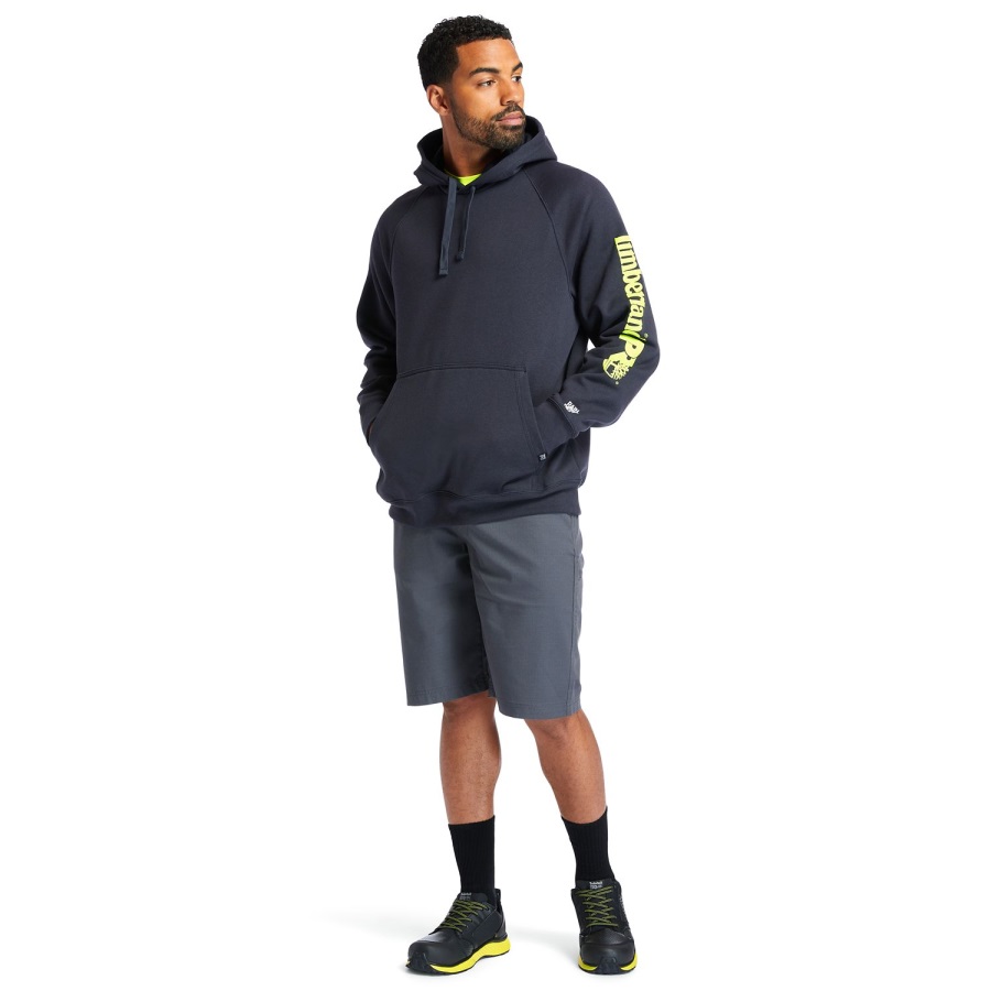 Dark Navy/Yellow Timberland Ireland Men's Pro Hood Honcho Sport Hoodie