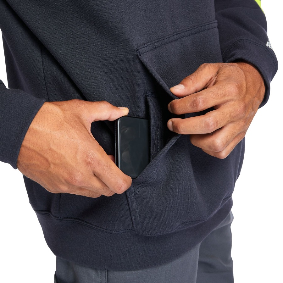 Dark Navy/Yellow Timberland Ireland Men's Pro Hood Honcho Sport Hoodie