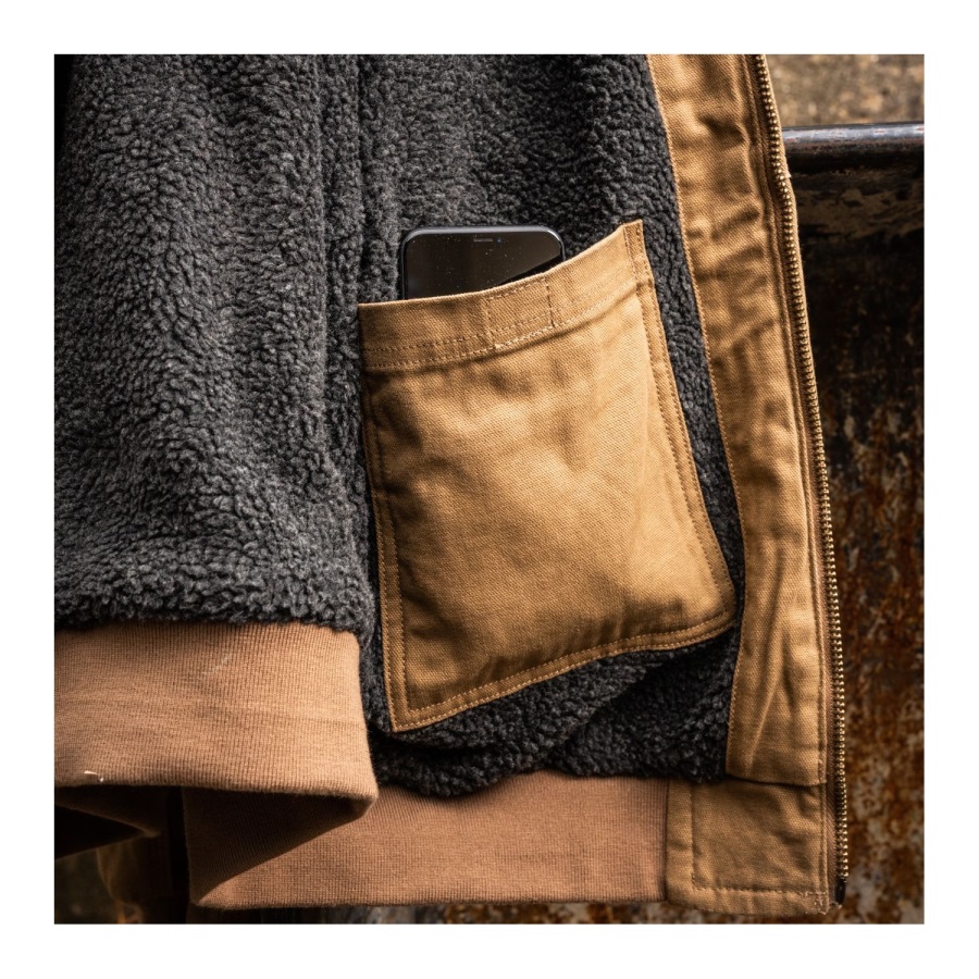 Dark Wheat Men's Gritman Lined Hooded Canvas Jacket Timberland Ireland