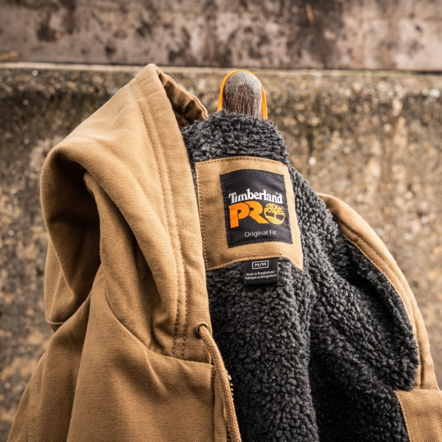 Dark Wheat Men's Gritman Lined Hooded Canvas Jacket Timberland Ireland