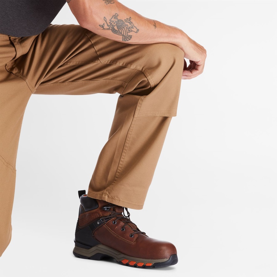 Dark Wheat Men's Pro Ironhide Flex Utility Doublefront Pants Timberland Ireland
