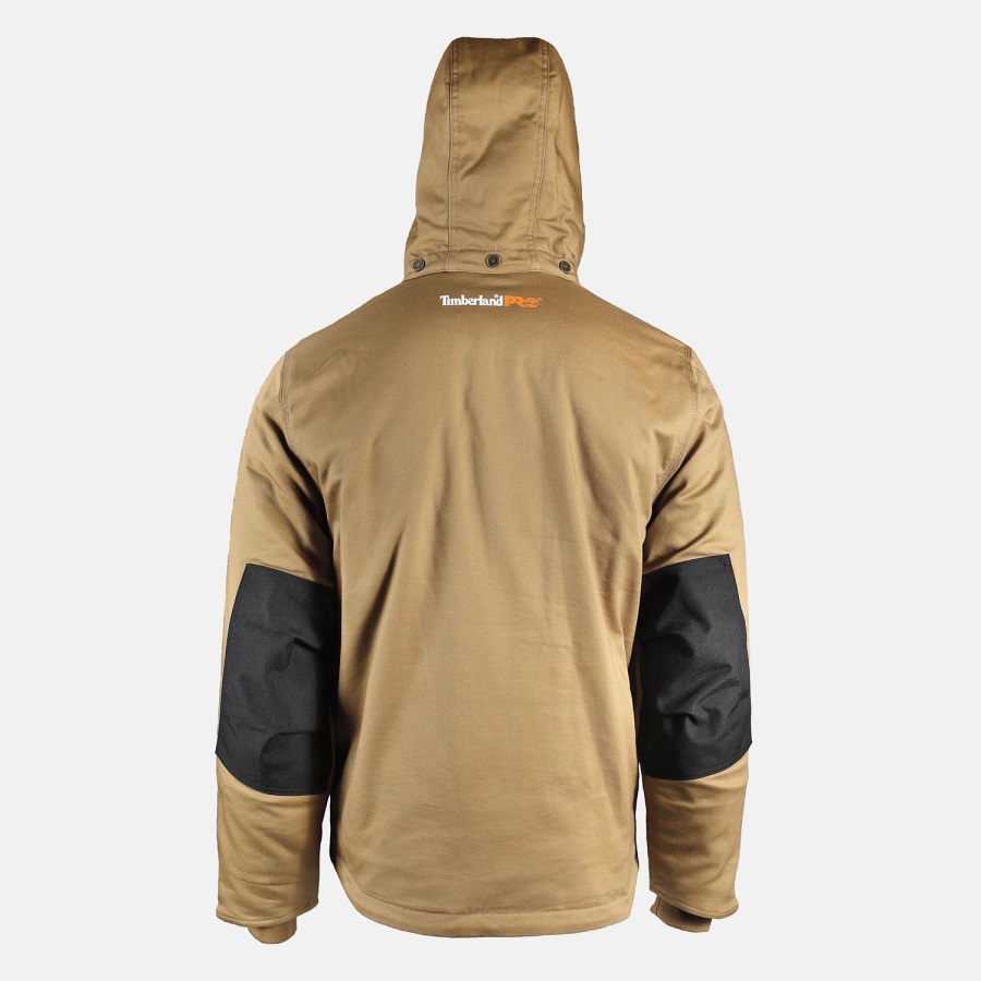 Dark Wheat Timberland Ireland Men's Pro Ironhide Insulated Hooded Jacket