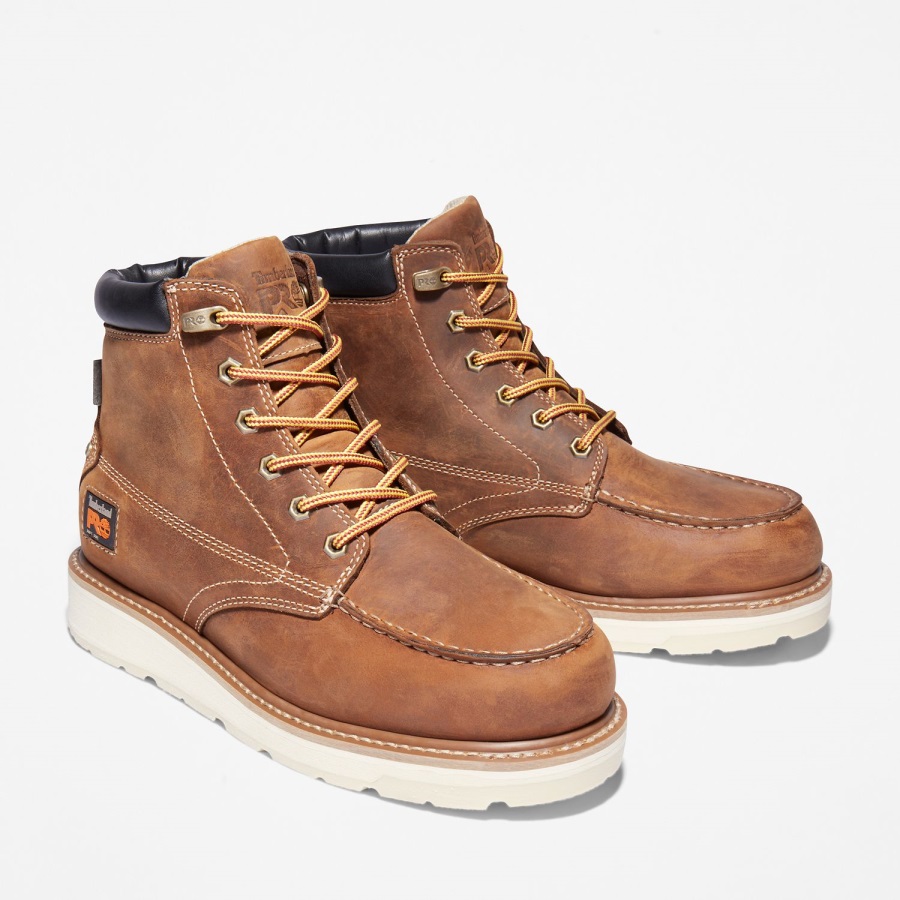 Golden Brown Full-Grain Men's Gridworks 6 Waterproof Work Boot Timberland Ireland