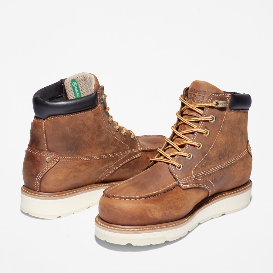 Golden Brown Full-Grain Men's Gridworks 6 Waterproof Work Boot Timberland Ireland