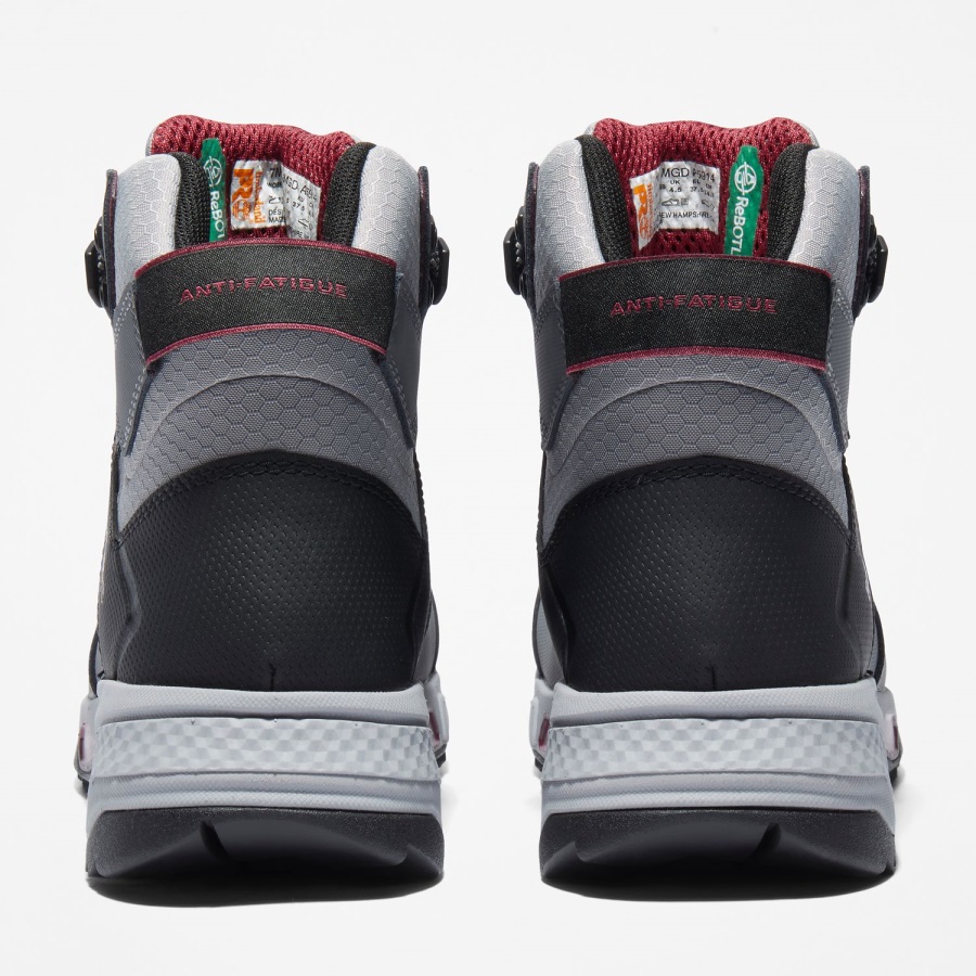 Grey/Purple Timberland Ireland Women's Switchback Waterproof Composite Safety-Toe Work Boots