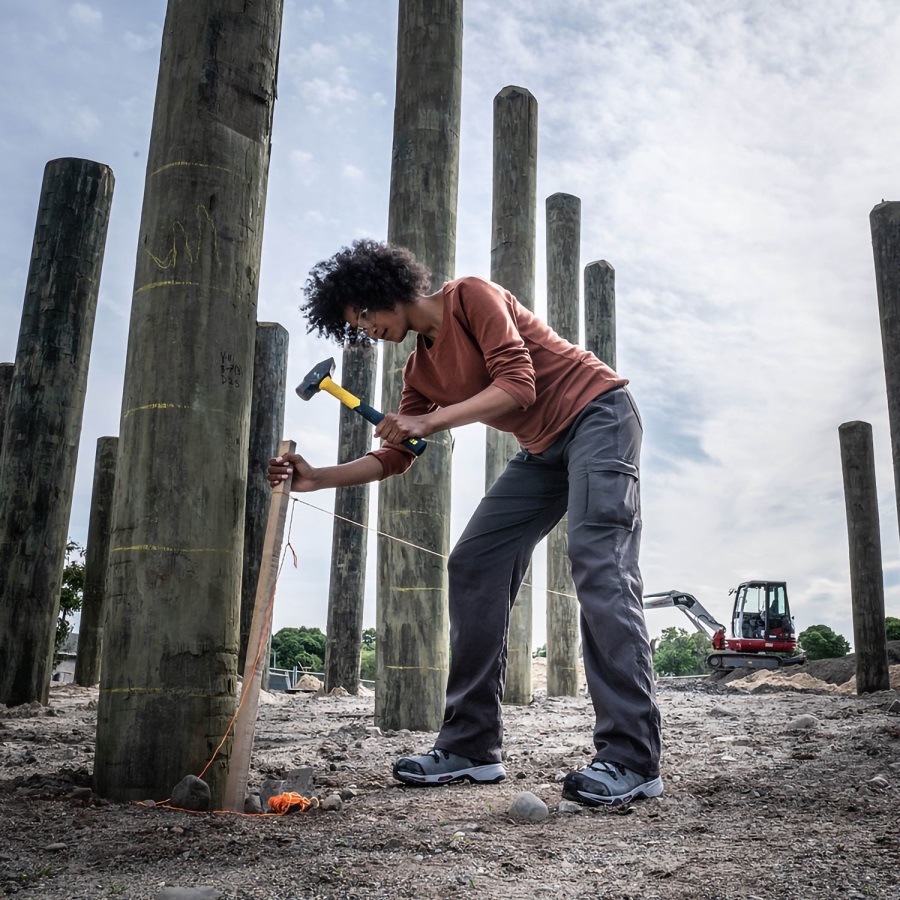 Grey/Purple Timberland Ireland Women's Switchback Waterproof Composite Safety-Toe Work Boots