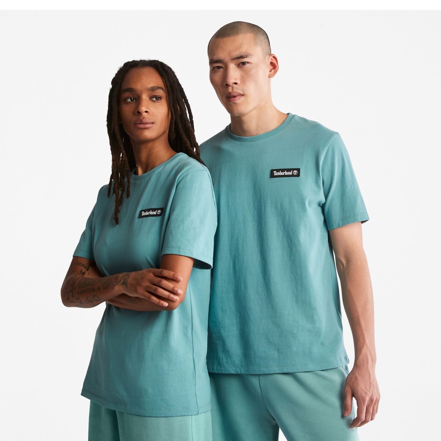 Heavyweight Logo T-Shirt Mineral Blue Timberland Ireland