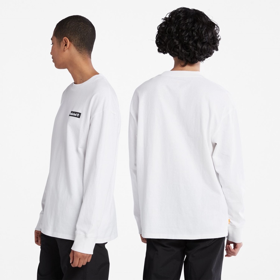 Heavyweight Long-Sleeve T-Shirt White Timberland Ireland