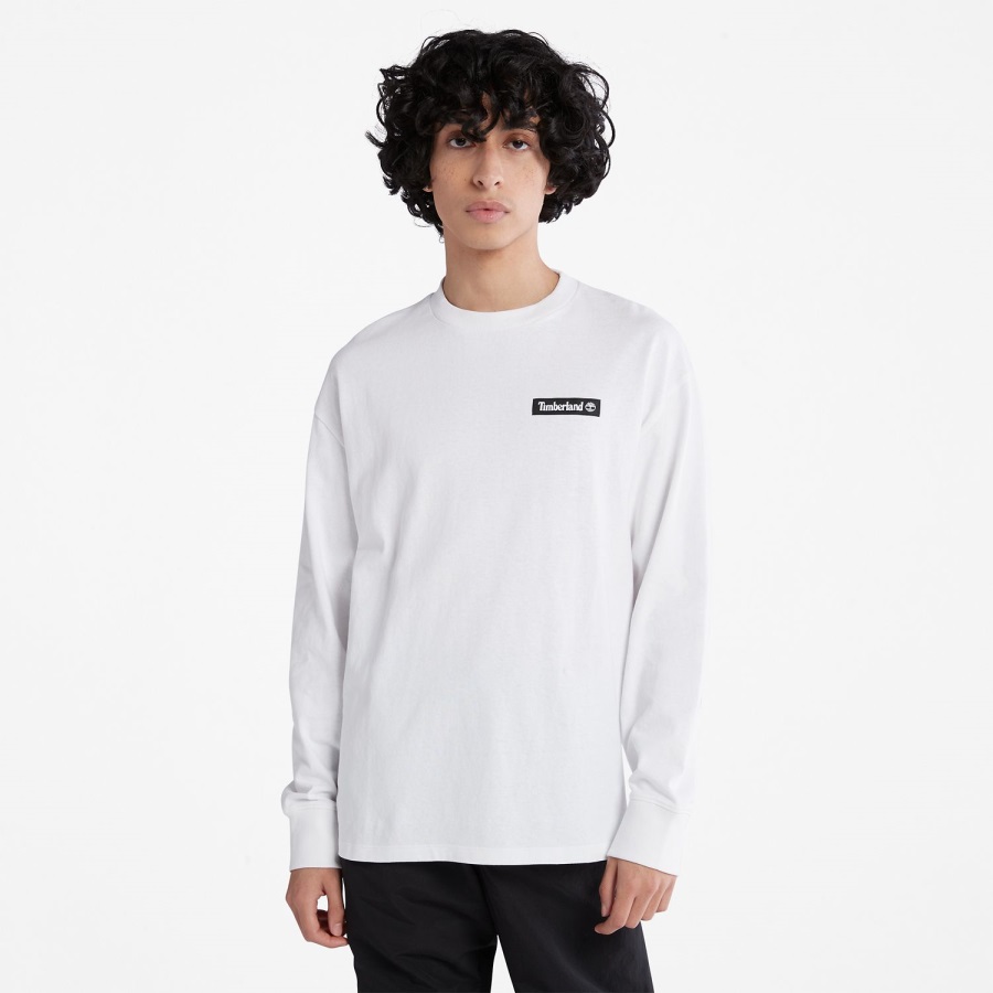 Heavyweight Long-Sleeve T-Shirt White Timberland Ireland