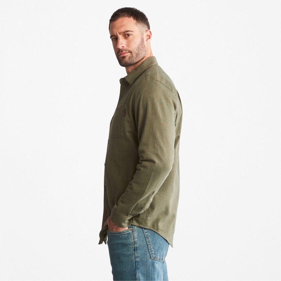 Ivy Green Timberland Ireland Men's Pro Woodfort Midweight Flannel Work Shirt