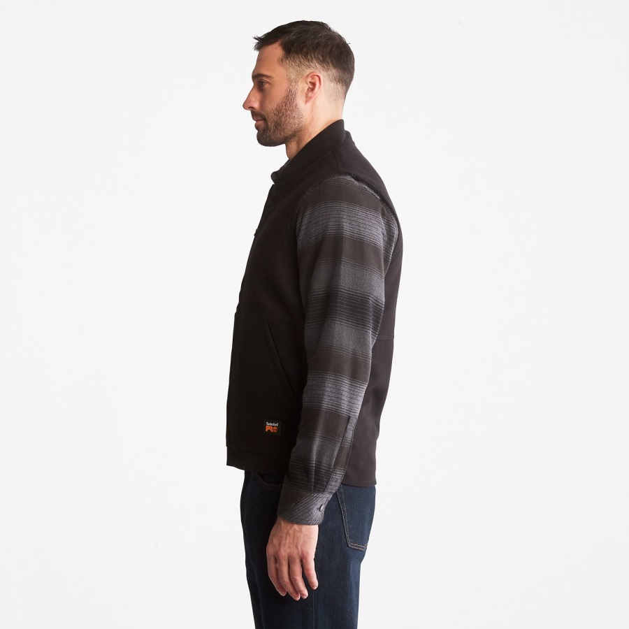 Jet Black Men's Pro Gritman Lined Canvas Vest Timberland Ireland