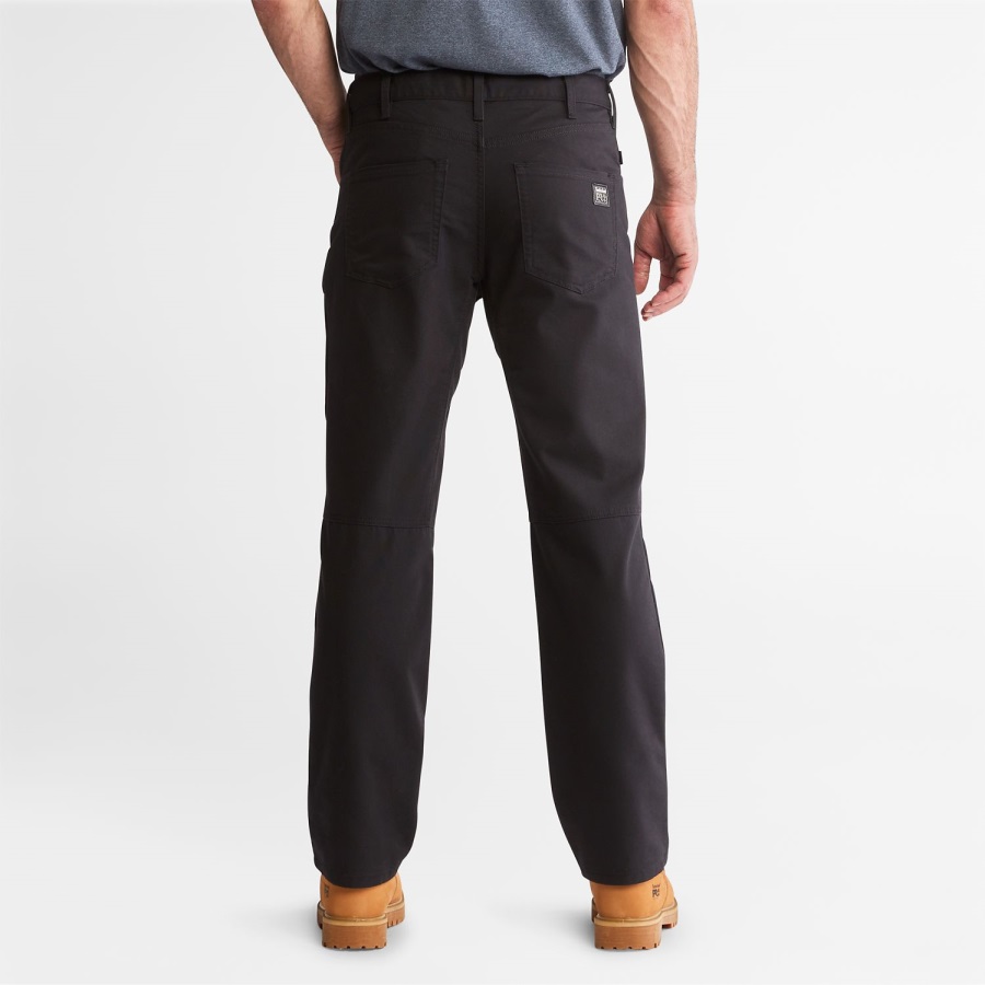 Jet Black Timberland Ireland Men's Pro Ironhide Flex Canvas Work Pants