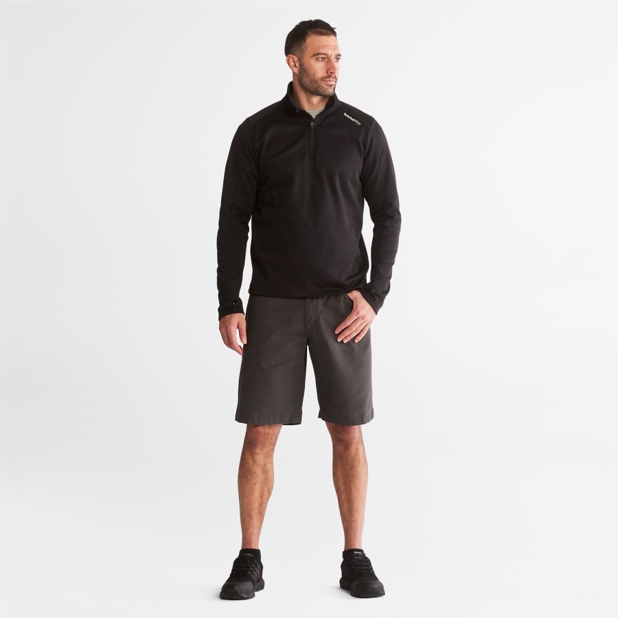 Jet Black Timberland Ireland Men's Pro Understory Quarter-Zip Fleece Shirt