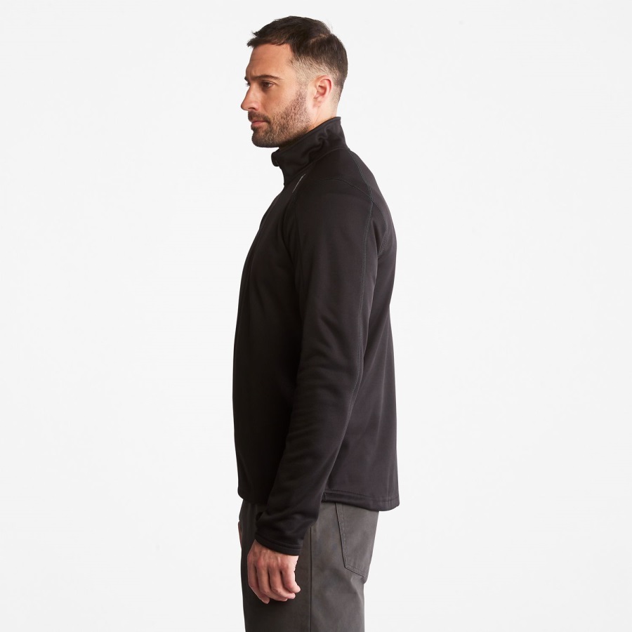 Jet Black Timberland Ireland Men's Pro Understory Quarter-Zip Fleece Shirt