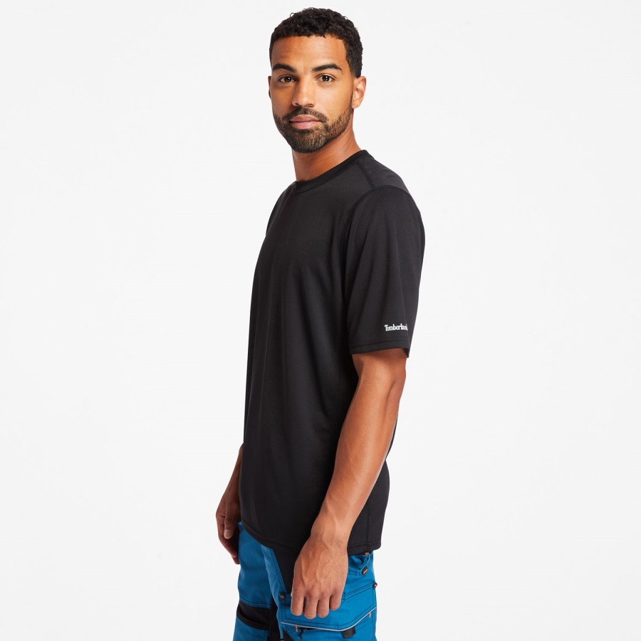 Jet Black Timberland Ireland Men's Pro Wicking Good Short-Sleeve T-Shirt