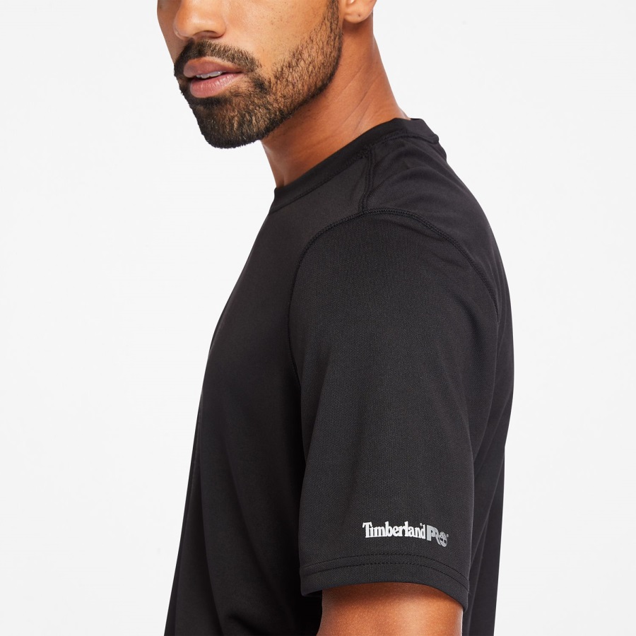 Jet Black Timberland Ireland Men's Pro Wicking Good Short-Sleeve T-Shirt