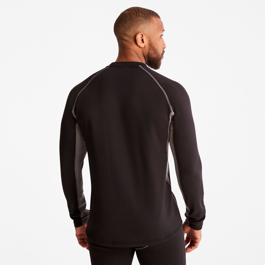 Jet Black Timberland Ireland Men's Skim Coat Heavy-Warmth Thermal Top