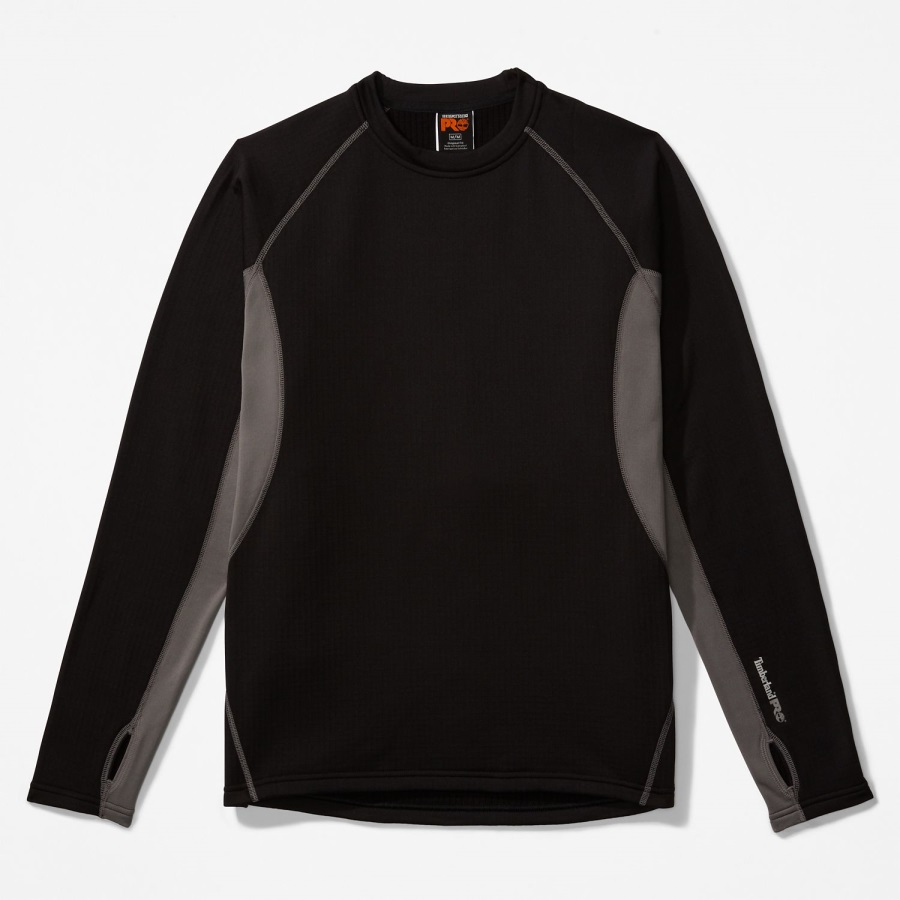 Jet Black Timberland Ireland Men's Skim Coat Heavy-Warmth Thermal Top