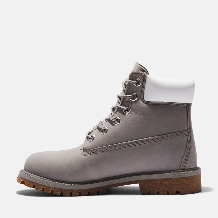 Junior Premium 6-Inch Waterproof Boots Grey Nubuck Timberland Ireland