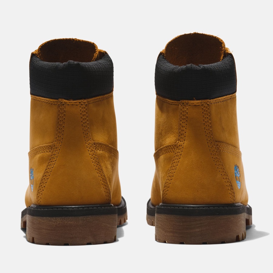 Junior Premium 6-Inch Waterproof Boots Timberland Ireland Wheat Nubuck/Blue