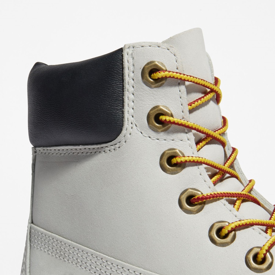 Light Grey Nubuck Timberland Ireland Women's Premium 6-Inch Waterproof Boots