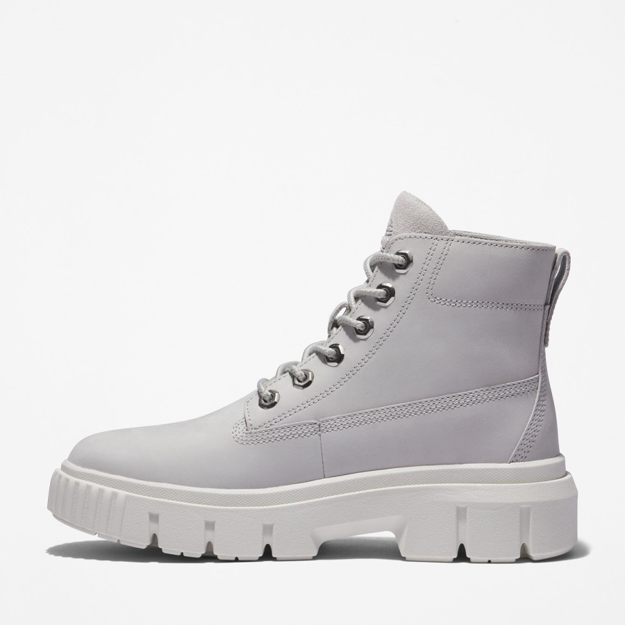 Light Grey Nubuck/Violet Women's Greyfield Leather Boots Timberland Ireland