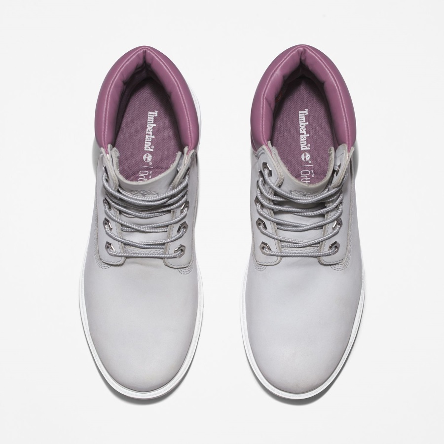 Light Grey Nubuck Women's Linden Woods 6-Inch Waterproof Boots Timberland Ireland