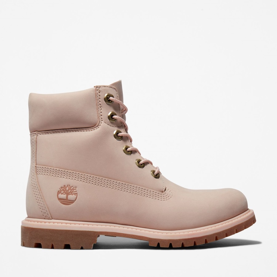 Light Pink Nubuck Timberland Ireland Women's Premium 6-Inch Waterproof Boots