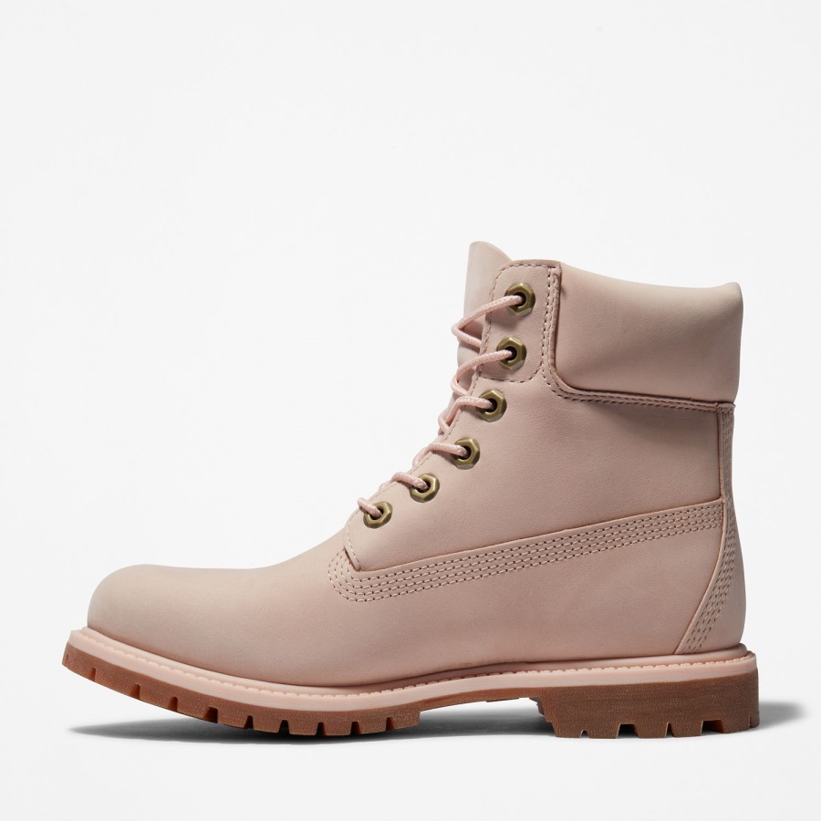 Light Pink Nubuck Timberland Ireland Women's Premium 6-Inch Waterproof Boots