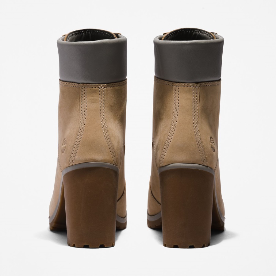 Light Taupe Nubuck Timberland Ireland Women's Allington Lace-Up 6-Inch Boots