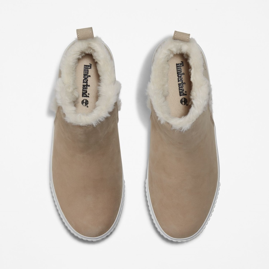 Light Taupe Nubuck Timberland Ireland Women's Skyla Bay Pull-On Boots