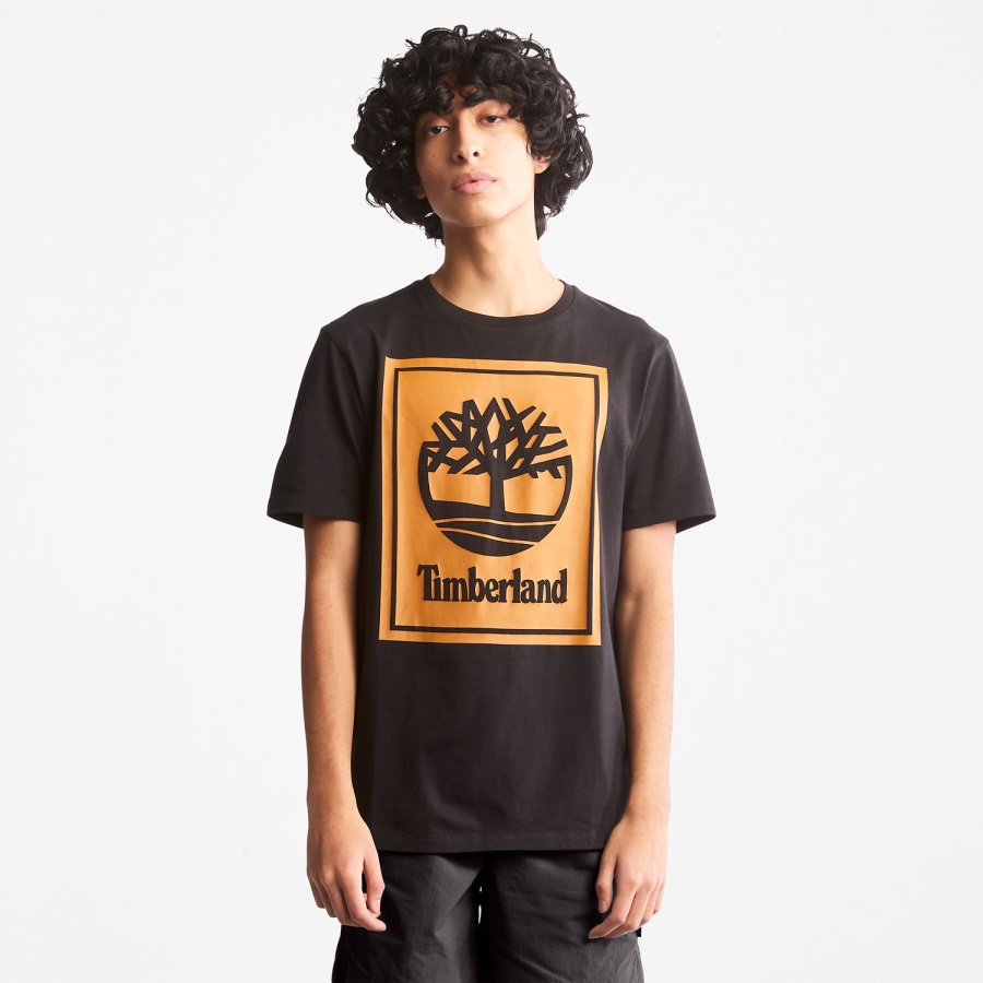 Logo T-Shirt Black/Wheat Timberland Ireland