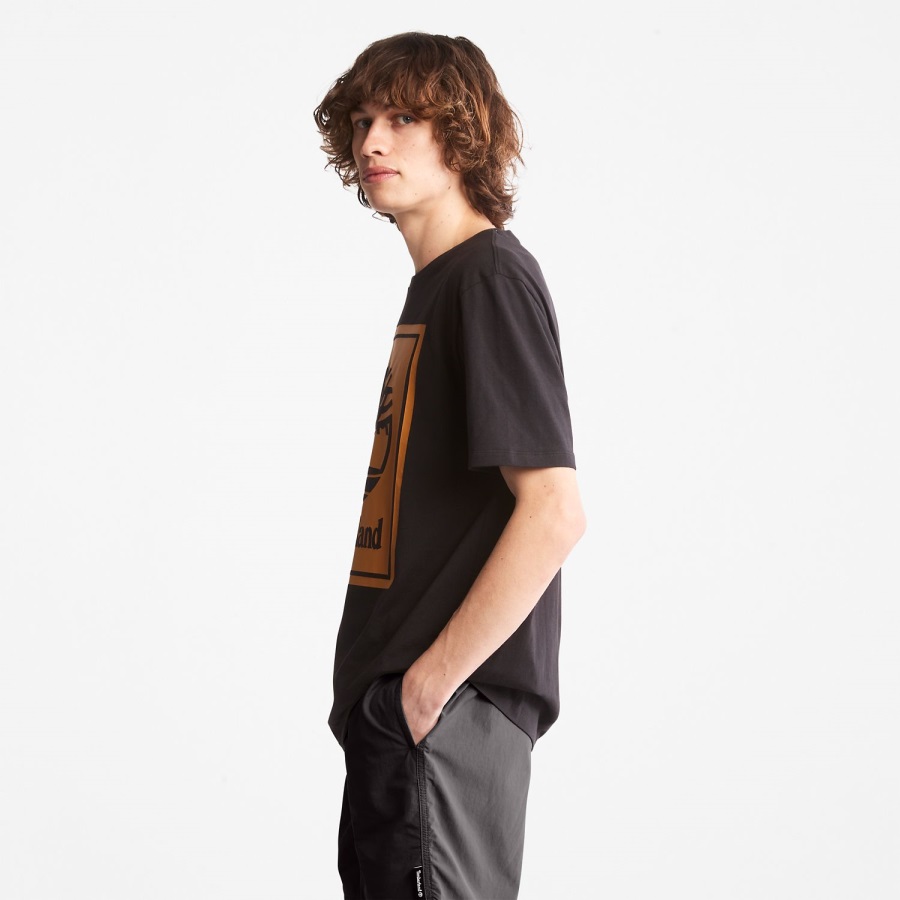 Logo T-Shirt Black/Wheat Timberland Ireland
