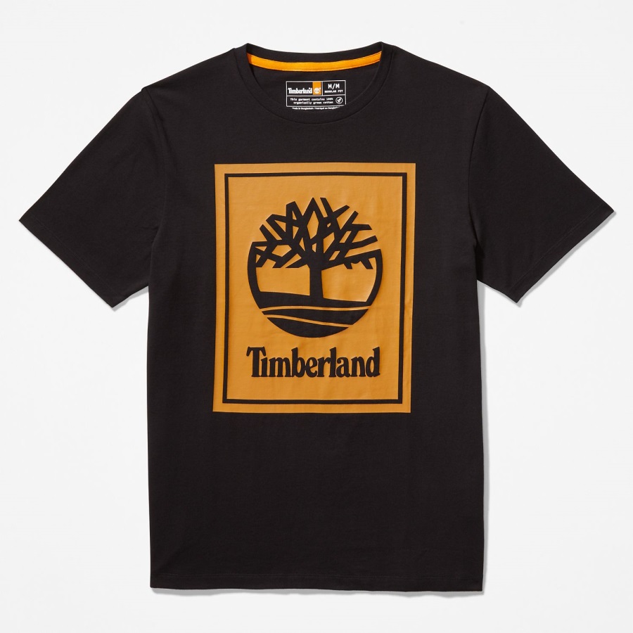Logo T-Shirt Black/Wheat Timberland Ireland