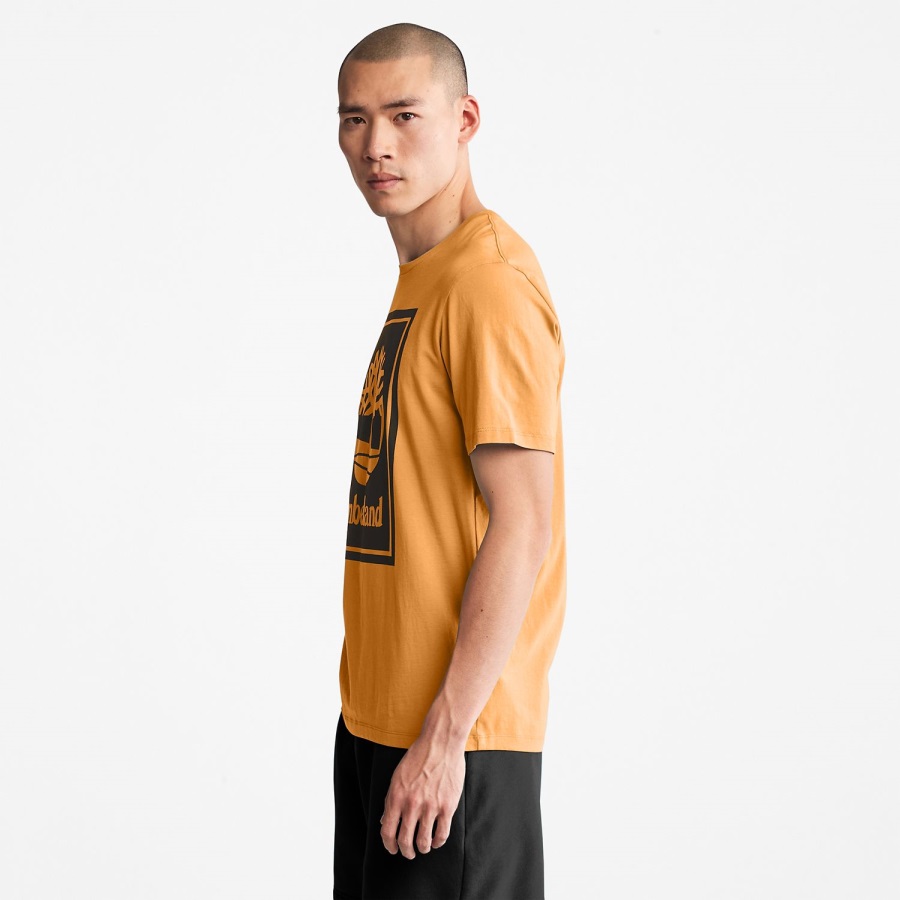Logo T-Shirt Wheat/Black Timberland Ireland