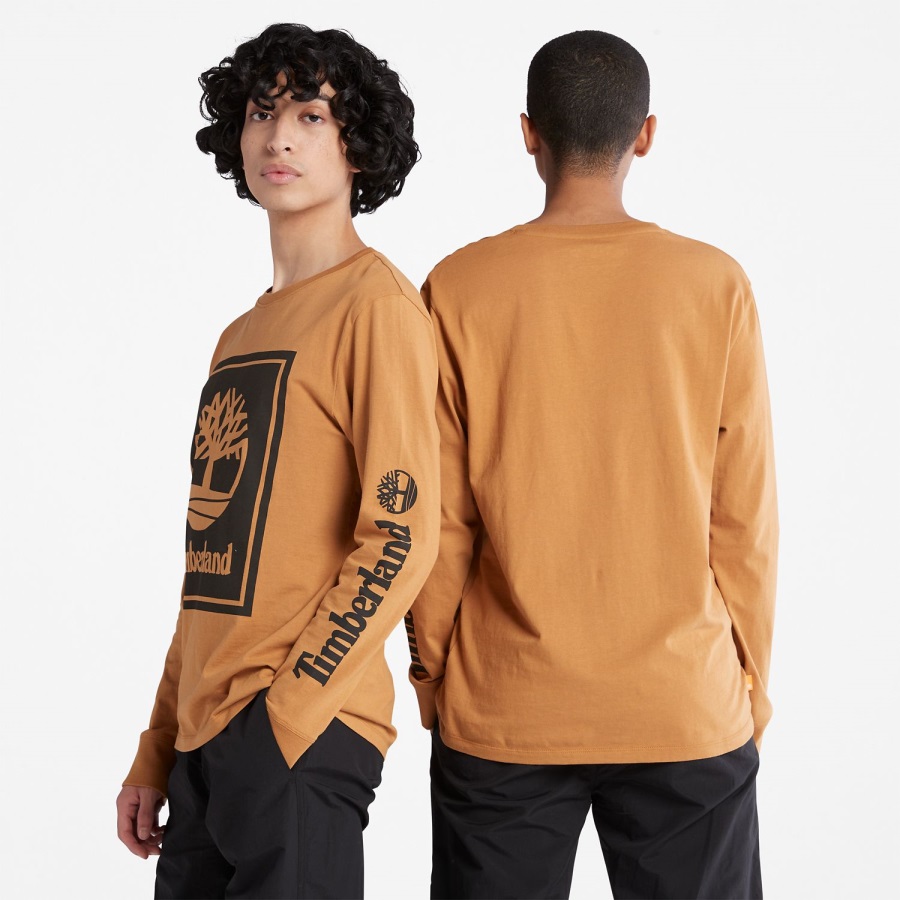 Long-Sleeve Logo T-Shirt Timberland Ireland Wheat/Black